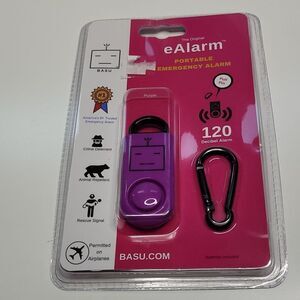 NEW Alarm BASU purple keyring portable emergency alarm NWT